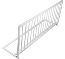 Safetots īpaši plats īpaši augsts koka gultas margas, balts, 60 cm augsts x 140 cm plats, droša bērnu gultas marga, droša bērnu gultas marga, iepriekš samontēta, viegla uzstādīšana