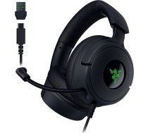 Razer Kraken V4 X - Kabelgebundenes PC-Gaming-Headset (Triforce 40 mm-Treiber, einziehbares Nierenmikrofon, 7.1-Surround-Sound, Chroma RGB, für PC - Konsolen & Mobiltelefone über USB-C) Schwarz