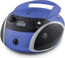 Grundig GRB 3000 BT pārnēsājamais radio boombox ar Bluetooth zils / sudrabots