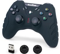 VooFun PC Controller, Wireless PS3 Controller PC Gamepad mit Dual-Vibration, Gaming Controller für PC Windows 11/10/8/7, PS3, Steam, Android Smart TV, TV Box, Raspberry Pi, Schwarz