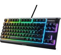 SteelSeries Apex 3 TKL - RGB spēļu tastatūra - kompakta bez taustiņiem - 8 zonu RGB apgaismojums - Nordic (QWERTY) izkārtojums