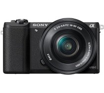 Sony Alpha 5100 sistēmas kamera 180 grādu rotējošs 7,6 cm (3 collu) LCD displejs 24,3 megapikseļu Exmor APS-C sensors Full HD video ar īpaši ātru hibrīdo AF