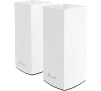 Linksys Velop MX8400 Tri-Band Mesh WiFi 6 System (AX4200) WiFi maršrutētājs ar bezvadu pārklājumu līdz 525 m², 3,5 reizes ātrāks vairāk nekā 80 ierīcēm - 2 ierīču iepakojums, balts