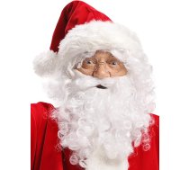 Parūka + bārda + cepure + uzacis + brilles Ziemassvētku vecītis Santa Claus Saint Nick Santa Ziemassvētku vecītis Balta