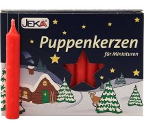 OLShop AG 2 leļļu sveču iepakojums Sarkans Aptuveni 10 x 65 mm (2 x 20 gab.) Lelle Lights Miniature Candles Ziemassvētku sveces