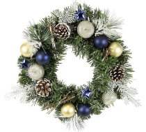 Ziemassvētku vainags dekorēts ar Ziemassvētku eglīti Bauble Zvaigžņu čiekuri Filiāles Ābolu Adventa vainags Durvju vainags Egļu vainags Sienas rotājums Durvju rotājums Galda vainags Ziemassvētku rotājums Vainagi Dabas vainagi