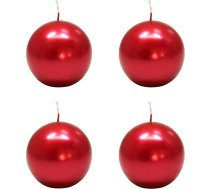 Ebersbacher Kerzenfabrik GmbH bumbuļveida sveces Vīns Sarkans Lakots iepakojums 4 gab Izmērs Aptuveni 80 mm diametrs atsevišķi folijā Apaļas sveces Ziemassvētku sveces Adventes sveces