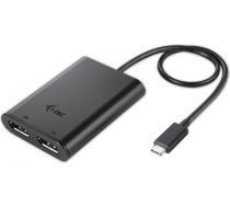 Usb-c dual display port video adapteris 2x displeja porti 4k ultra hd thunderbolt3 saderīgs