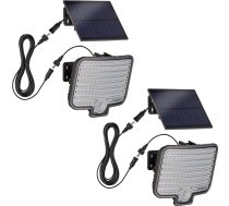 Oktaplex 2 Ede LED saules starmešu komplekts ar kustības sensoru IP44 Silti balta 3000 K Saules sienas lampas ārā Antracīts