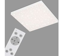 Briloner Leuchten 7381-116 LED paneļa griestu gaisma Dimmable griestu gaisma ar gaismas malu zvaigžņu rotājumu Komplektā ietilpst tālvadības pults Krāsu temperatūras regulēšana 24 W 2400 lūmeni balta 450 x 450 x 69 mm