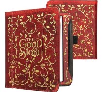 kwmobile Flip Case saderīgs ar Pocketbook Era/Era Colour - Priekšējais nodalījums Rokas siksna - Grāmatas vāks Labs stāsts Dzeltens Oranža Sarkans Dzeltens Sarkans