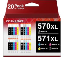 ECHALLENGE 570XL 571XL saderīgs ar Canon TS5050 printeru kasetnēm, saderīgs ar Canon 571 570, saderīgs ar Canon Pixma TS5050 MG5750 TS5050 TS5055 MG6852 MG5753 TS6050 TS5053 MG5752 MG5751 (Pack