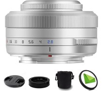 TTArtisan 27 mm F2.8 f/2.8 XF-Mount autofokusa APS-C STM objektīvs Fujifilm Fuji X-Mount kamerām X-T10 X-T2 X-T20 X-T30 X-T3 X-T4 X-T5 X-T100 X-T200 X-T30 X-PR01 X-PR02 X-PR03 X-E4 Silver