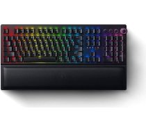 Razer BlackWidow V3 Pro (zaļie slēdži) - bezvadu spēļu tastatūra (mehāniskie klikšķu slēdži, plaukstas balsts, Bluetooth, multivides poga, RGB Chroma) AZERTY tastatūra, melna