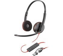 Poly Austiņas blackwire 3220 usb-a/c 8x2j9a6 black