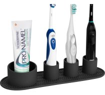 Linkidea Elektriskās zobu birstes turētājs, silikona zobu birstes statīvs, 4 slots, elektrisko zobu birstes turētājs-organizators, saderīgs ar Oral-B iO Series, Philips Sonicare, TSD45-01