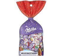 Milka Mini Santa Claus, 1 x 120 g, Ziemassvētku šokolāde, vienreizējs iepakojums, Adventes kalendārs, šokolāde, 3 šķirņu maisījums, Ziemassvētku saldumi, izgatavoti no 100% Alpu piena šokolādes