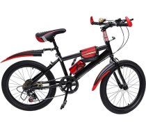 Duoruameng Bērnu velosipēds 20 collu 7 ātruma kalnu velosipēds Aizmugurējā amortizācijas dubultā disku bremze Bērnu velosipēds ar tējkannu un turētāju zēniem no 8 gadiem