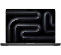 Macbook pro 14,2 collu: m3 pro 11/14, 18gb, 512gb - zvaigžņu melns