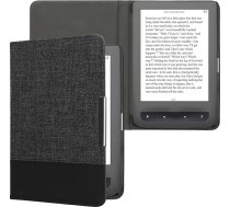kwmobile Korpuss saderīgs ar Pocketbook Touch Lux 3/Basic Lux/Basic Touch 2 - audekla aizsargvāciņš eReader - antracīta melns