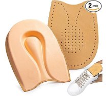 SULPO Heel Spur Insoles - papēža spilventiņi - papēža spilventiņi ar 3 cietības līmeņiem, lai mazinātu papēža sāpes un plantāro fascītu, papēža spilventiņi komfortam un atbalstam Bēšs izmērs 35-41 Soft