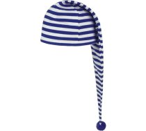 Hutshopping Kokvilnas trikotāžas cepure, nakts cepure, rūķu cepure, liela izmēra, zili balta