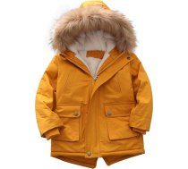Guqmjde Ziemas jaka zēnu pūra jaka bērniem kokvilnas mēteļi Klasisks ziemas mētelis gadījuma jakas Zip Puffer jaka Cool Hooded jaka ar kapuci Thermal Down Coat modes āra jaka Thermal jaka Thermal Jacket