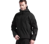 BEZMAKSAS SOLDIER Vīriešu ziemas jaka, militāra softshell jaka, āra, flīsa odere, vēja necaurlaidīga, ūdensnecaurlaidīga jaka ar kapuci, silta taktiskā jaka ar vairākām kabatām medību braucieniem