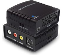 Rybozen Grabber video uztveršanas karte Hi8 VHS TV formāta pārnese uz DVD, Scart uz USB, audio un video ierakstītājs Windows 7, 8, 10, 11 / Mac OS analogais pārveidotājs uz digitālo