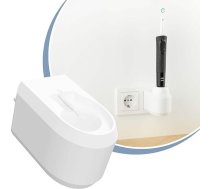 Cleverstation zobu birstes turētājs elektriskajai zobu birstei - piemērots Oral B Braun zobu birstei (nepieciešams lādētājs 3757) (balts, turētājs)