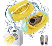 Komplekts no 2 apavu mazgāšanas somas Sneaker, apavu mazgāšanas soma veļas mašīnai ar bufera aizsardzību, veļas mazgāšanas tīkls treniņiem 39 x 19 cm veļas mazgāšanas soma sporta apaviem