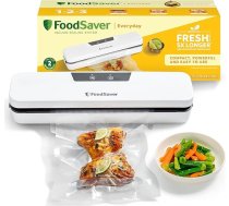 FoodSaver ikdienas vakuumiepakotājs | saglabā pārtiku svaigu līdz pat 5 reizes ilgāk | vakuumiepakotājs kompaktā dizainā efektīvai uzglabāšanai | ar 5 vakuumiepakotāju maisiņiem (0,94L un 3,78L) | VS0290X