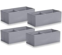 4 uzglabāšanas kastes, skapja organizators, salokāmas uzglabāšanas kastes, auduma skapja organizators ar 2 nodalījumiem, atvilktņu organizatora sistēma kaklasaitēm, kosmētikai, biroja piederumiem