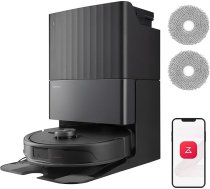 roborock Qrevo Master robotizētais putekļsūcējs ar mopēšanas funkciju un pacelšanas mopu, FlexiArm Design™, HyperForce® sūkšanas jauda 10 000 Pa, papildus 2 mopi, robotizētā putekļsūcēja komplekts (melns)