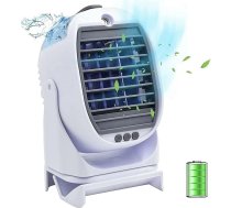 Mini gaisa kondicionieris - pulverizators un gaisa dzesētājs - portatīvs USB uzlādējams ventilators - 3 ātruma iestatījumi - kluss - 2 ūdens tvertnes - 360° rotējošs - bez iztukšošanas