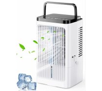 Mobilais gaisa kondicionieris Gaisa dzesētājs Mobilais gaisa kondicionieris Personīgais ventilators ar 4 vēja ātrumiem 1200 ml ūdens tvertne 7 krāsu gaisma 2 smidzināšanas funkcijas 1-8H taimeris guļamistabai birojam