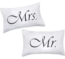 Mr & Mrs spilvendrānas Kāzu gadadiena Ziemassvētku romantiska dāvana pāriem Mr and Mrs