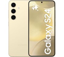 Samsung Galaxy S24 AI viedtālrunis, Android mobilais tālrunis bez līguma, 8 GB RAM, 256 GB atmiņa, 50 MP kamera, ilgs akumulatora darbības laiks, dzeltens dzeltens