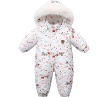 Sniegtērps bērnu meitene, bērnu vispārējo ziemas Snowsuit meitenes Romper meitenes meitenes bērnu slēpošanas uzvalks Jumpsuit pāreja jaka Playsuit segums ar noņemamu kažokādas apdari