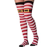 Everything Legwear OSFM sieviešu zeķes, krāsainas zeķes pāri ceļgaliem, Ziemassvētku zeķes, izmērs 37-44
