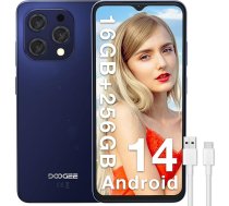 DOOGEE N55 Pro (16GB + 256GB) Android 14 viedtālrunis bez līguma Lēts 6,56 collu HD+ 90Hz mobilais tālrunis, 5180 mAh 13MP + 8MP kamera Octa Core Dual SIM 4G Simlock-free Mobilie telefoni Sejas noteikšana