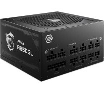 MSI MAG A650GL barošanas bloks, 650 W, 80 Plus Gold, pilnībā modulārs, 120 mm FDB ventilators ar dinamiskajiem lodīšu gultņiem, LLC, melns, plakans kabelis