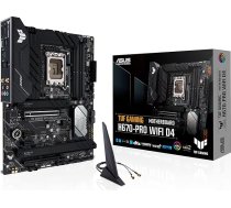 ASUS TUF Gaming H670-PRO WiFi D4 pamatplate Socket Intel LGA 1700 (Intel H670, ATX, PCIe 5.0, DDR4 atmiņa, 4x M.2, Intel WiFi 6)