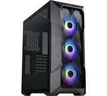 Cooler Master Master MasterBox TD500 Mesh V2 - E-ATX korpuss ar tekseļveida sietu, Mid-Tower, 3 x 120 mm ARGB ventilatori, noņemams vāks, rūdīta stikla sānu panelis, USB Type-C 10Gbps - melns