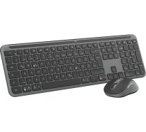 Logitech MK950 Signature Slim bezvadu tastatūras un peles komplekts, plāns dizains, klusa rakstīšana, trīs ierīču pārslēgšana, Bluetooth, vairākas operētājsistēmas, Windows, Mac, DEU QWERTZ izkārtojums, grafīts