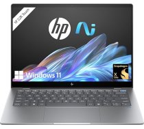 HP OmniBook X, kopilots+ dators, 14 collu 2,2K, skārienjūtīgais ekrāns, 300 NiT, QC Snapdragon X1E-78-100 (12C), 16 GB RAM, 1TB SSD, Snapdragon X Elite Qualcomm Adreno, Windows 11 Home, sudraba krāsā