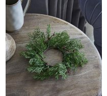 Lights4fun 25 cm sveču vainags ar zaļām lapām un sarkanām ogām Ziemassvētku rotājums Mūsdienīgs Adventes vainags