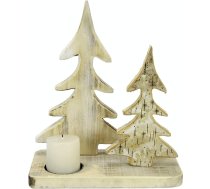Koka egles miza Ziemassvētku rotājums Sveču turētājs Lauku māja Ziemassvētku eglīte Koka koks Dekoratīvs koks Dabisks rotājums Sveču turētājs Pillar Candle Candle XL Tea Lights Adventa vainags