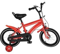 Begoniape Bērnu velosipēds 14 collas no 3-6 gadiem, bērnu velosipēds Regulējams velosipēds bērniem ar stabilizatoriem Ķēdes pārsegs, bērnu velosipēds zēniem meitenēm bērniem