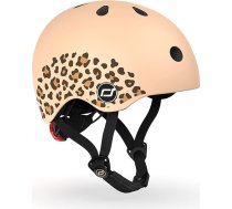 Scoot & Ride Unisex jauniešu ķivere Scoot and Ride ar leoparda apdruku, XXS-S (45-51 cm), leopards